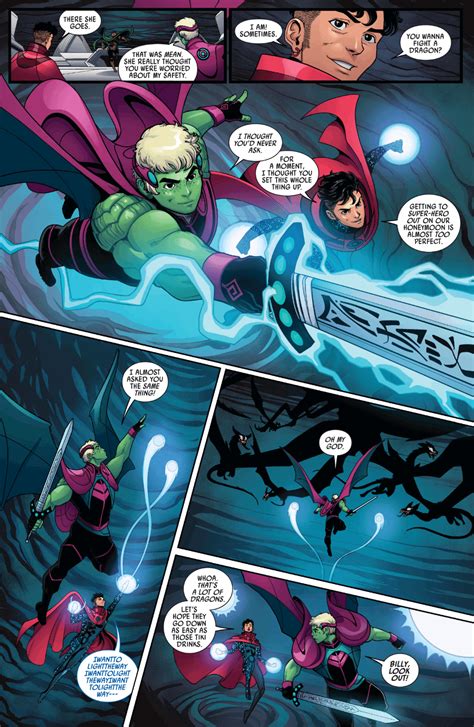 Superhero couple wiccan and hulkling